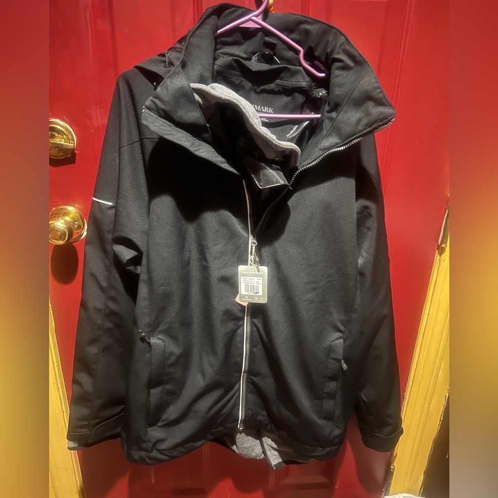 Trimark jacket 3 in 1 for men , black in Medium size